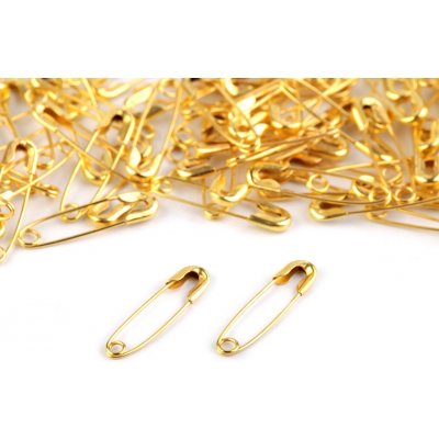Spínací špendlíky 20 mm zlaté - 100ks – Zboží Mobilmania
