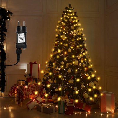 Yakimz LED osvětlení vánočního stromu Světla na vánoční strom 280 LED 2,8 m Venkovní světla Strom Mantle teplá bílá