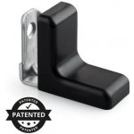 Úhelník nábytkový kovový s krytem černý – Sleviste.cz