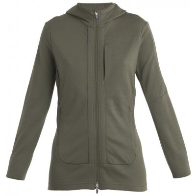 Icebreaker Wmns Quantum III LS Zip Hood Loden – Zboží Mobilmania