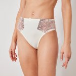 Blancheporte Klasické kalhotky „Caminata“ zn. Confidence Lingerie® z mikrovlákna s výšivkou slonová kost – Zboží Mobilmania
