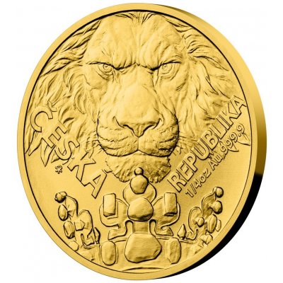 Česká mincovna Zlatá mince Český lev stand 1/4 oz – Zboží Mobilmania
