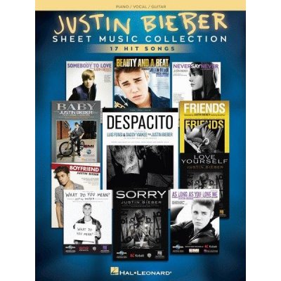 Justin Biebier Sheet Music Collection noty na klavír, zpěv, akordy na kytaru – Zboží Mobilmania