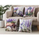 Xpose LAVENDER digitální tisk 4 ks Bavlna 43 x 43 cm – Zboží Mobilmania