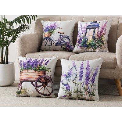 Xpose LAVENDER digitální tisk 4 ks Bavlna 43 x 43 cm – Zboží Mobilmania