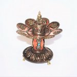 Mani Bhadra Stojánek Tibet kovový měď s nožkou Buddha – Hledejceny.cz