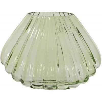 Skleněná váza mušle růžová/zelená, 12x29x22 cm - Růžová – Hledejceny.cz