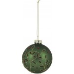 Chic Antique Zelená vánoční skleněná ozdoba se jmelím Chic Antique – Ø 8 cm – Hledejceny.cz