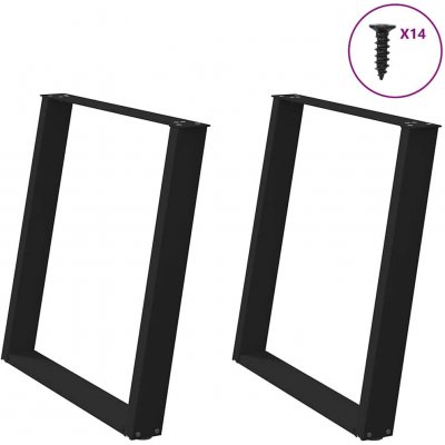 Omaxi 314529 Nohy k jídelnímu stolu ve tvaru U 2 ks černé 70 x 72-73 cm ocel – Zboží Mobilmania
