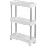 Bílý plastový pojízdný regál 45x80 cm Mino – Wenko – Zboží Mobilmania