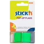 Záložky samolepicí Stick´n 45x25 mm, zelené, 50 lístků – Sleviste.cz