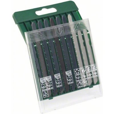 Bosch 10dílná kazeta s pilovými plátky na dřevo/kov/plast (stopka T) 2.607.019.461 – Zboží Dáma