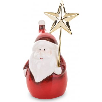 Keramická figurka Santa s hvězdou 141498