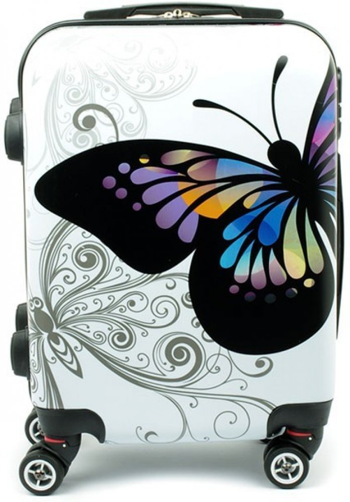 LUMI wk03 motýl kufr bílá 36 x 20 x 51 cm | Srovnanicen.cz