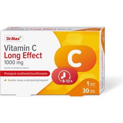 Dr. Max Vitamin C Long Effect Forte 1000 mg 30 tablet – Hledejceny.cz