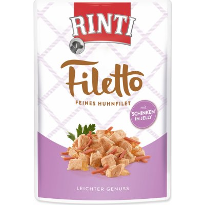 Rinti Dog Filetto Adult kuře a šunka v želé 100 g – Hledejceny.cz