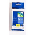 Brother TZe-555, modrá / bílá 24mm – Hledejceny.cz