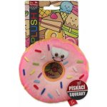 Dog Fantasy donut s obličejem růžový 12 cm – Zboží Dáma