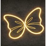 Eco Fix 2D LED světelný motýl, 30 × 20 cm, teple bílá, závěsný, 3D tisk, hliník – Hledejceny.cz