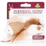 Natural Only jutové hračky pro kočky rybka a myška 4 cm