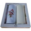 Látkový kapesník Mileta Dámské bavlněné kapesníky s výšivkou kytičky