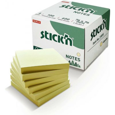 Stick´n Samolepicí bločky Stick´n by Hopax FSC - 76 x 76 mm / 6 x 100 lístků / pastelové barvy – Hledejceny.cz