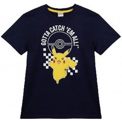 Dětské tričko Pokémon Pikachu tmavě modré „Gotta Catch ’Em All“ – Zboží Dáma
