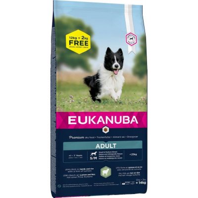 Eukanuba Adult Small&Medium Breed Rich In Lamb & Rice 2 x 14 kg – Zboží Mobilmania