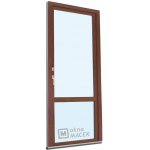 Kömmerling balkonové dveře 70 AD OS s příčkou levé ořech/ořech 70 x 210 cm oboustranná klika + FAB + hliníkový práh – Hledejceny.cz