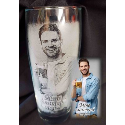 Popisek.cz Sklenice Willi půllitr s fotkou a věnováním 0,5 l – Hledejceny.cz