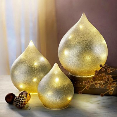 Weltbild LED Skleněné dekorace Glitter, sada 3 ks – Hledejceny.cz
