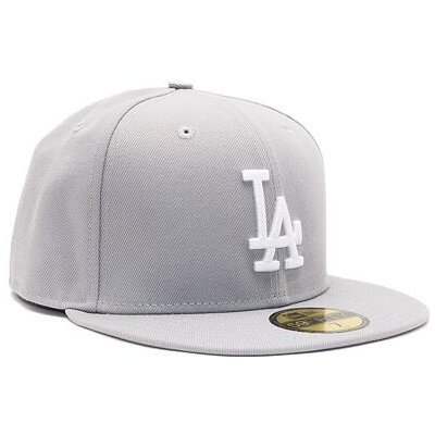 New Era 59FIFTY Los Angeles Dodgers Basic Šedá / Bílá – Zboží Mobilmania