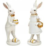 Deejada Figurka zajíc s vajíčkem polyresin 2 druhy Holka – Hledejceny.cz
