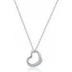 Moiss Něžný stříbrný náhrdelník srdce N0000021 – Zboží Mobilmania