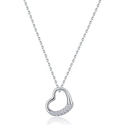 Moiss Něžný stříbrný náhrdelník srdce N0000021 – Zboží Mobilmania