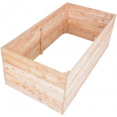Rojaplast Záhon vyvýšený dřevěný Premium 135 x 70 x 50 cm přírodní modřín – Zboží Dáma
