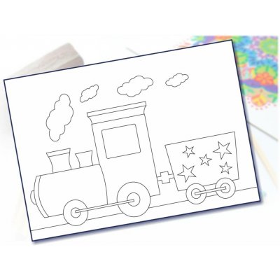 Radost v písku Šablona na pískování mašinka A6 – Hledejceny.cz