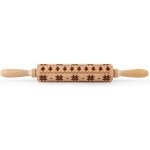 TORO VÁLEČEK DŘEVĚNÝ NA TĚSTO SE VZOREM VLOČKA 19CM_hamashop – Hledejceny.cz