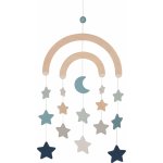 Goki Dřevěný závěsný Hvězdičky modré – Zboží Mobilmania
