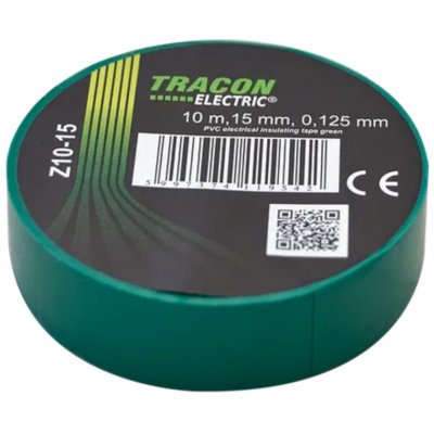 Tracon Electric Páska izolační 10 m x 15 mm zelená