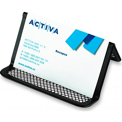 Stand - stojánek na vizitky - kovový, černý – Sleviste.cz