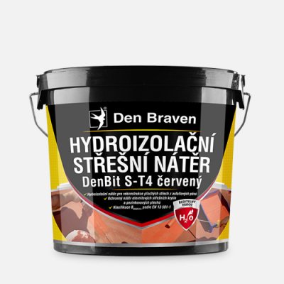 DEN BRAVEN Střešní hydroizolační nátěr DenBit S-T4 červený 5kg – Zbozi.Blesk.cz