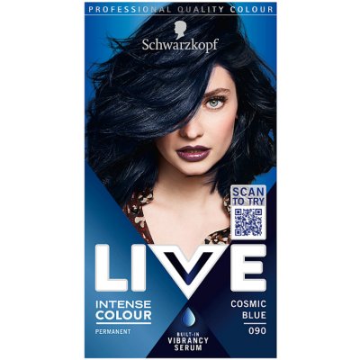 Schwarzkopf Live Intense Colour barva na vlasy 090 kosmická modrá