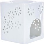 Lumora keramická aroma lampa s perforací bílá krychle s lesklou glazurou – Zbozi.Blesk.cz