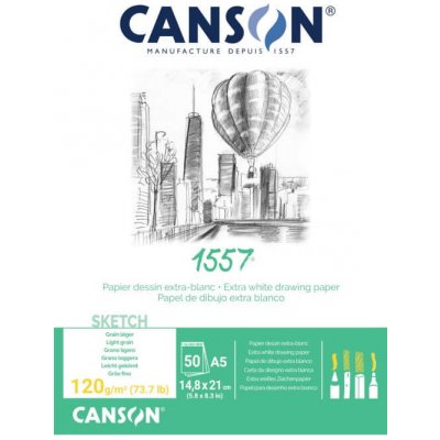 Canson 1557 blok lepený 120g A5 50 listů – Hledejceny.cz