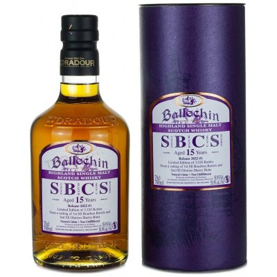 Ballechin 15y SBCS Release 2022 Bourbon & Oloroso 58,9% 0,7 l (tuba)