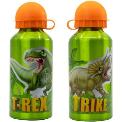 Stor ALU Láhev na pití Dinosauři T-Rex 400 ml