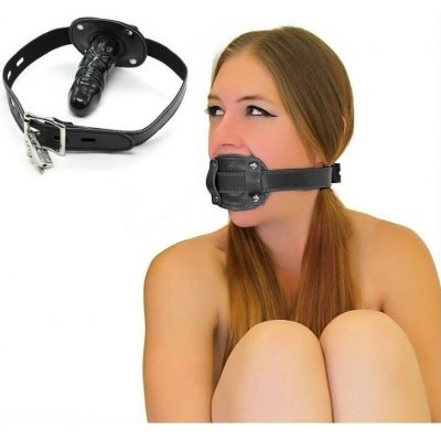 Penis Mouth Gag With Lock ústní roubík s tvarem penisu – Zboží Dáma
