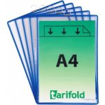 TARIFOLD Závěsná kapsa s očkem A4 na výšku modrá 5 ks – Sleviste.cz