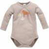 Kojenecké body BODY PINOKIO ZAVINOVACÍ S KONĚM BEIGE WOODEN PONY